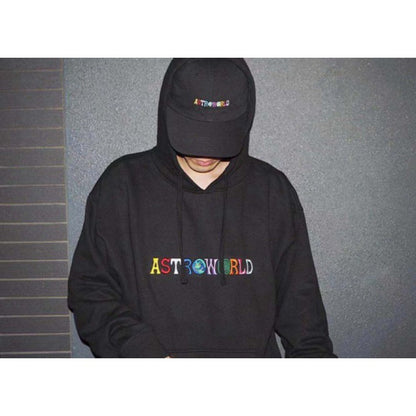 European And American High Street Printed Hooded Sweater Men And Women Couples Hip-hop Letter Embroidery Hoodie Sweater Astroworld