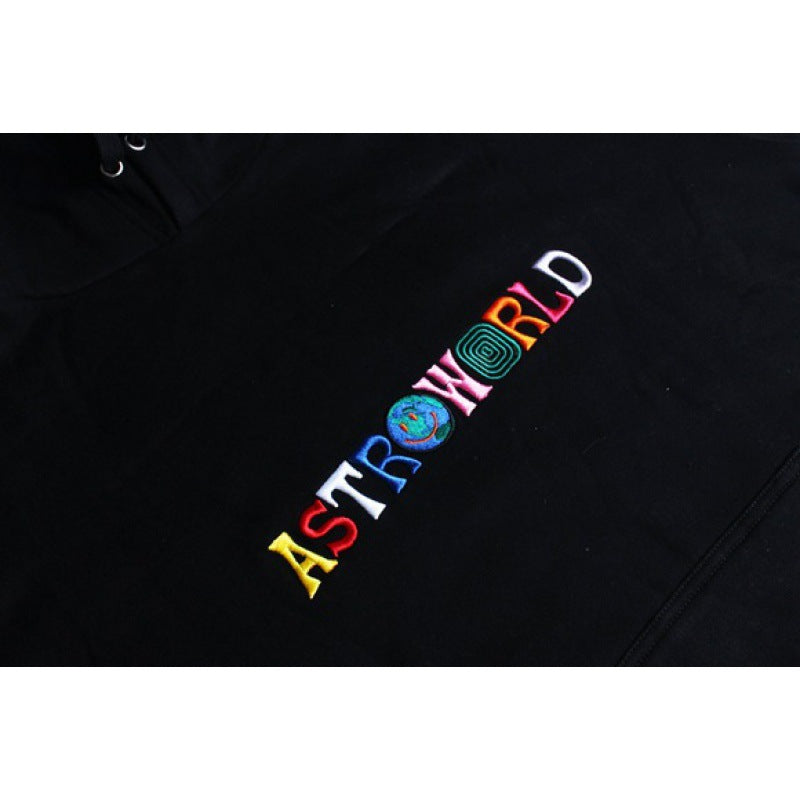 European And American High Street Printed Hooded Sweater Men And Women Couples Hip-hop Letter Embroidery Hoodie Sweater Astroworld